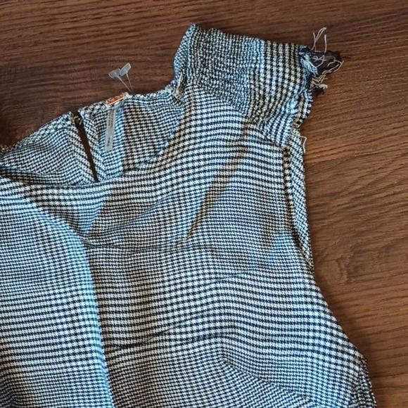 Free People Black Tweed Frayed shoulder Dress VV - Picture 3 of 5